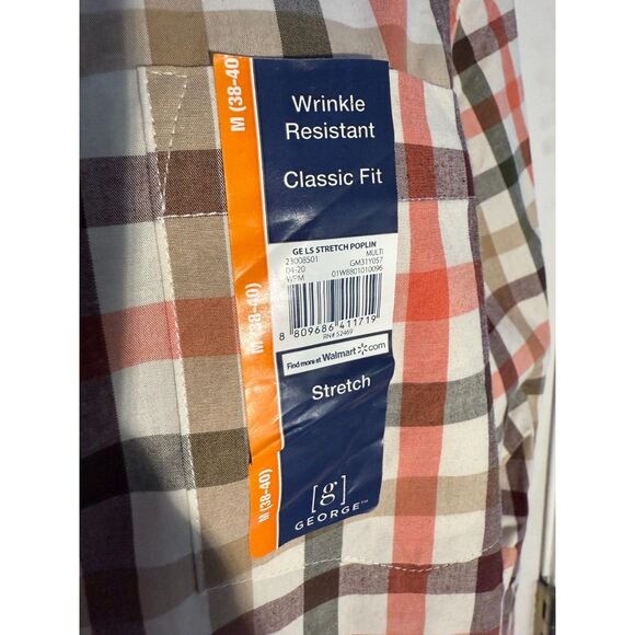 Men's George Classic Fit M (38-40) Button Down Shirt - Picture 3 of 6